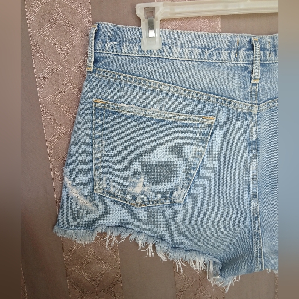 💎 AGOLDE Parker Vintage Cut Off Short In Swapmeet Women's Blue Denim Shorts - Picture 6 of 10